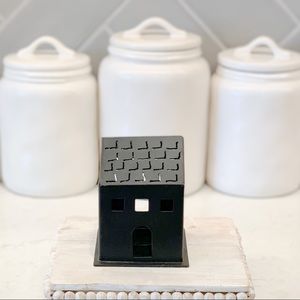 🔴 LAST CHANCE. CLOSING 9.16 🔴 Crate & Barrel Black Metal House Tea LightHolder